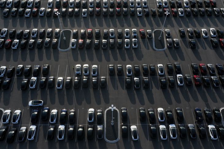 Teslaer klar til salg i Austin. Foto: Eli Hartman